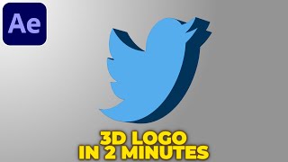 3D Logo Animation in 2 Minutes  After Effects Tutorial  No Plugins [upl. by Eolhc]