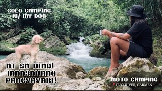 FIRTS SOLO CAMPING WITH MY DOG  SILENT VLOG  AT SA DI INAASAHANG PANG YAYARI [upl. by Cirderf172]