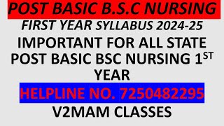 post basic bsc nursing 1st year syllabus post basic bsc nursing 1st year  Important for all state [upl. by Suiramad]