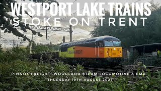 WESTPORT LAKE TRAINS PINNOX FREIGHT 56051 LOST WOODLAND STEAM LOCOMOTIVE amp EMU 1982021 [upl. by Gross]