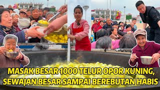 PAKAI MOBIL BARU MASAK BESAR OPOR KUNING 1000 TELUR SAMPAI PAK RT DESA JUGA IKUT MENIKMATI RASANYA [upl. by Bridie]