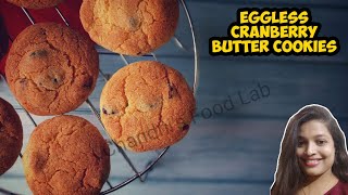 Eggless Cranberry Butter Cookies  Eggless Cookies  Cookies Recipe  how to make cookies at home [upl. by Ebby806]