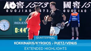 KokkinakisKyrgios v PuetzVenus Extended Highlights QF  Australian Open 2022 [upl. by Novyat]