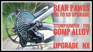 SRAM NX upgrade  Bear Pawls freehub upgrade to XD driver Specialized Stumpjumper Evo Comp Alloy [upl. by Lucio]