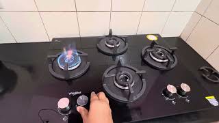 Whirlpool hybrid 4 burner HoBcooktop stove [upl. by Ydnahs621]