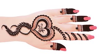 New easy stylish mehndi design  simple back hand mehndi  mehandi ka design raksha bandhan mehndi [upl. by Checani16]