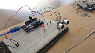 HCSR04 Ultrasonic Sensor Demo with Arduino [upl. by Nivra]