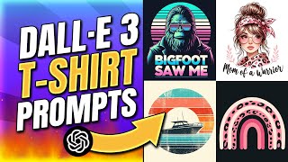 🤖10 TShirt Design Prompts for DALL·E 3 [upl. by Dominik]