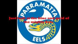 Parramatta Eels theme song Lyrics NRL SingALong [upl. by Haronid]