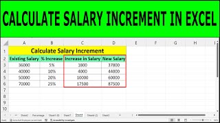 How to calculate salary increment in excel  Salary increase with grade or percentage in excel [upl. by Niloc344]