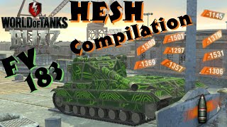 WOT Ordinary Day In Blitz  183mm HESH Compilation [upl. by Stuckey]