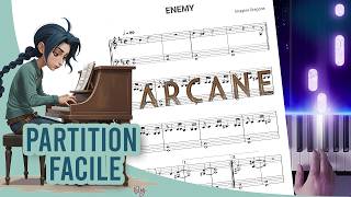 Arcane  Enemy  Imagine Dragons tuto piano facile [upl. by Raddi984]