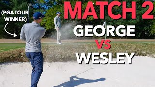 Match 2 Pro vs PGA Tour Pro George vs Wesley 9 Holes Stroke Play  Bryan Bros Golf [upl. by Ameluz]