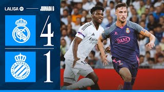 ⚽ RESUMEN J6  Real Madrid 41 RCD Espanyol  LaLigaHighlights [upl. by Rosenblatt]