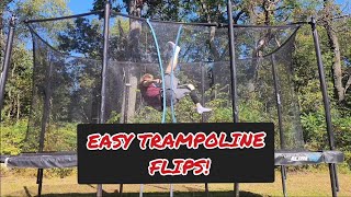 Easy TRAMPOLINE flips IMPRESS your friends [upl. by Lenehc]