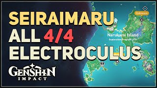 All 4 Seiraimaru Electroculus Locations Genshin Impact [upl. by Salakcin]