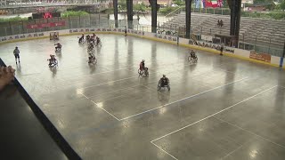 Wheelchair lacrosse tournament held at Buffalo RiverWorks [upl. by Rehttam]