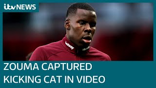 West Ham’s Kurt Zouma apologises for kicking and slapping cat in video  ITV News [upl. by Melinde]