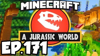 Jurassic World Minecraft Modded Survival Ep171  MOSASAURUS amp LIOPLEURODON TEST Dinosaurs Mods [upl. by Etnahc]