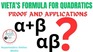 Vietas Formula for Quadratics  Proof and Applications  Algebra 2 [upl. by Amrac]