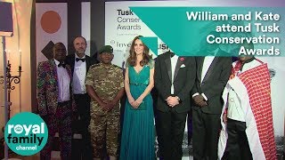 Prince William and Kate attend Tusk Conservation Awards [upl. by Modeste]