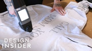 Portable Printer Directly Prints Designs On Clothes [upl. by Kentiggerma142]