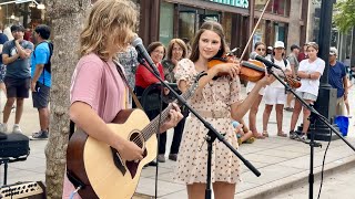 Crowd STOPS for AMAZING Street Performance  Stand By Me  Karolina Protsenko amp Oscar Stembridge [upl. by Deer]