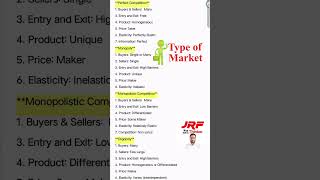 economics Type of Markets jrfthinker [upl. by Llabmik]