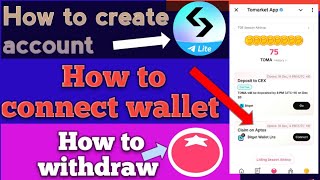 how to create account bitget lite wallet  how to connect wallet  how to withdraw toma in bitget [upl. by Mullac]