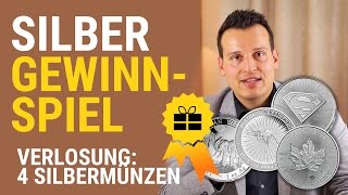 Silber GEWINNSPIEL  Verlosung von 4 SILBERMÜNZEN unter Abonnenten BEENDET [upl. by Dredi]