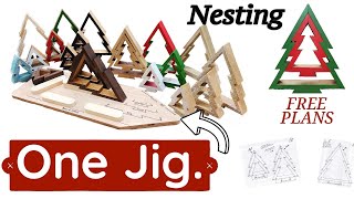 Nesting Trees  Jig Free Plans Included  Christmas Woodworking Project [upl. by Nikolai]