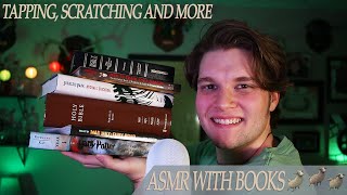 ASMR with Books  Tapping Spine Scratching and More [upl. by Akirehc]