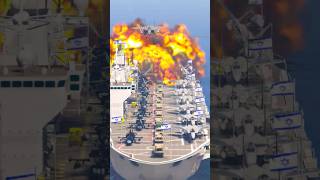 Iranian Fighter jet dropped cluster bombs on isreali NATO vehicles amp aircraft carrier Gta5 [upl. by Fenner]