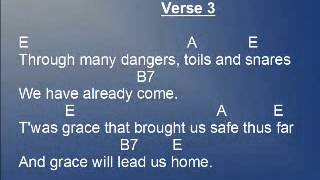 Amazing Grace Lyrics and Chords [upl. by Ilatfen112]