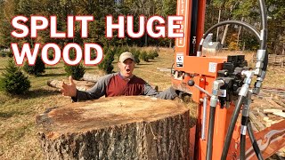 Splitting HUGE WOOD on the Splitforce SF9T [upl. by Alrak]