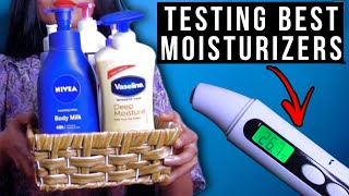 Testing Best Body Lotion For Dry Skin with Moisture Meter Koon Sa Body Lotion Le Nivea Body Lotion [upl. by Ramu]