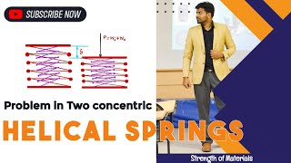 Two concentric helical springs problem  Strength of materials  MECHANICAL  TAMIL [upl. by Ysdnyl]