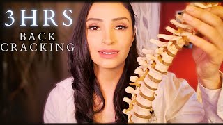 ASMR 3 HOURS BACK CRACKING ROLEPLAYS  Satisfying Back Cracking and Massage [upl. by Nnayelhsa]