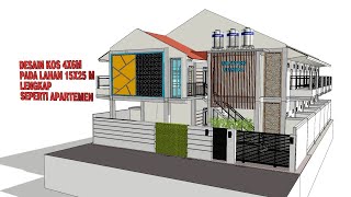 DESAIN KOS KOSAN 4X6 M PADA LAHAN 15X25 M  Lengkap Seperti Apartemen [upl. by Arah5]