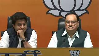 Shri Jyotiraditya Scindia joins BJP in presence of BJP National President Shri JP Nadda [upl. by Thagard]