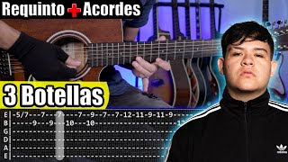 3 Botellas  Junior H  Requinto  Acordes  TABS  Tutorial Guitarra [upl. by Boru]