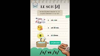 😘 Le son z😘 prononciation s z frances learnfrench fle profdefrancais soutienscolaire [upl. by Feliza516]