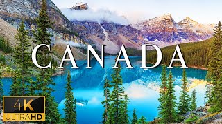 FLYING OVER CANADA 4K UHD  Relaxing Music With Stunning Beautiful Nature 4K Video Ultra HD [upl. by Bywaters]