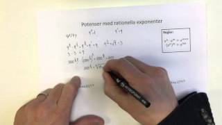 Ma2b Potenser med rationella exponenter [upl. by Riorsson]