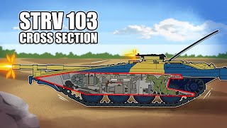 Life Inside The Flattest Tank  STRV 103 Cross Section [upl. by Enyrhtak]