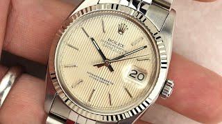 Rolex Oyster Perpetual Datejust 16014 Tapestry SKU0039 [upl. by Heppman]