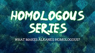 GCSE Chemistry 19 What is a Homologous Series [upl. by Dumas]