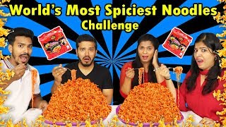 WORLD SPICEST NOODLES Eating Challenge  Spicy Korean Noodles Eating Competition [upl. by Kenelm]