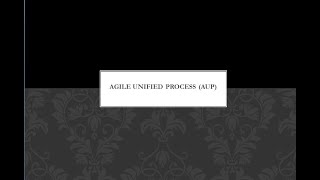 Agile Unified Process AUP [upl. by Yentterb]