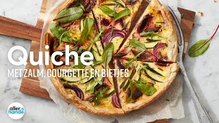 Zalmquiche met courgette en bietjes  Recept  Allerhande [upl. by Wilcox]